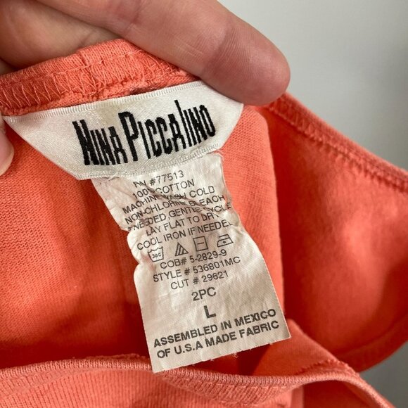 WEARABLE ART Womens Dress MAXI BEACHY 2 PC Jacket Sleeveless Vintage L Orange - Picture 12 of 14